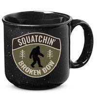 Squatchin Broken Bow Oklahoma Bigfoot Sign Art Sasquatch 15oz Campfire Ceramic Mug