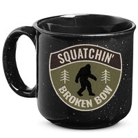 Squatchin Broken Bow Oklahoma Bigfoot Sign Art Sasquatch 15oz Campfire Ceramic Mug