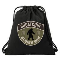 Squatchin Broken Bow Oklahoma Bigfoot Sign Art Sasquatch Drawstring Bag