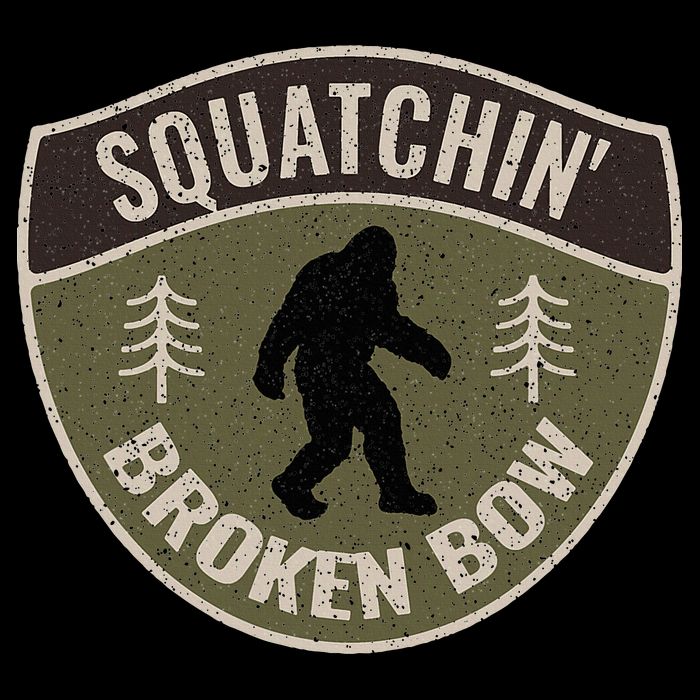 Squatchin Broken Bow Oklahoma Bigfoot Sign Art Sasquatch Drawstring Bag