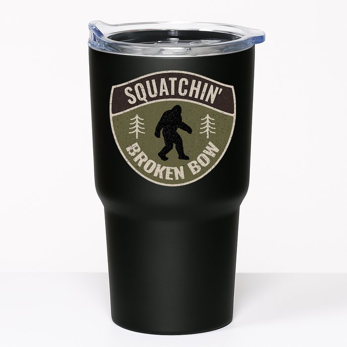 Squatchin Broken Bow Oklahoma Bigfoot Sign Art Sasquatch Tumbler