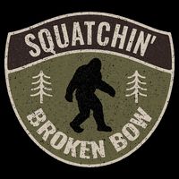 Squatchin Broken Bow Oklahoma Bigfoot Sign Art Sasquatch Baby Bodysuit