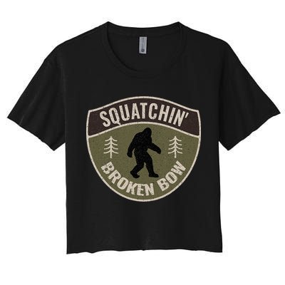 Squatchin Broken Bow Oklahoma Bigfoot Sign Art Sasquatch Crop Top
