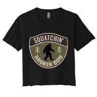 Squatchin Broken Bow Oklahoma Bigfoot Sign Art Sasquatch Crop Top