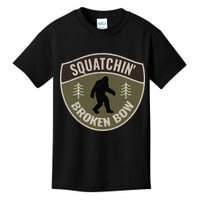 Squatchin Broken Bow Oklahoma Bigfoot Sign Art Sasquatch Kids T-Shirt