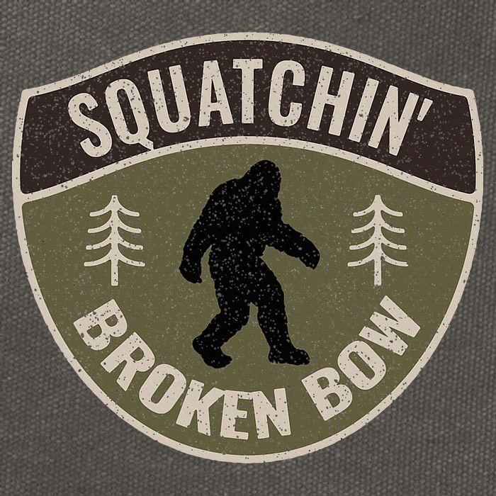 Squatchin Broken Bow Oklahoma Bigfoot Sign Art Sasquatch Cotton Canvas Backpack