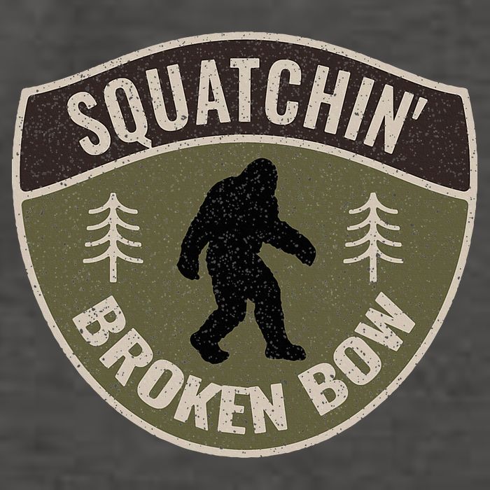 Squatchin Broken Bow Oklahoma Bigfoot Sign Art Sasquatch Vector Backpack