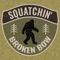 Squatchin Broken Bow Oklahoma Bigfoot Sign Art Sasquatch Garment-Dyed Women's Muscle Tee