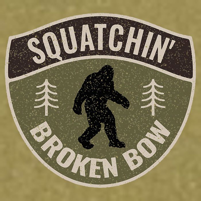 Squatchin Broken Bow Oklahoma Bigfoot Sign Art Sasquatch Garment-Dyed Women's Muscle Tee
