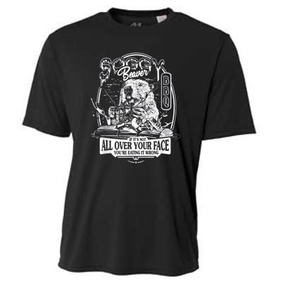 Soggy Beaver Bbq If Its Not All Over Your Face Cooling Performance Crew T-Shirt