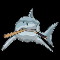 Shark Baseball Baseball Bat Sports Gift Women's Crop Top Tee