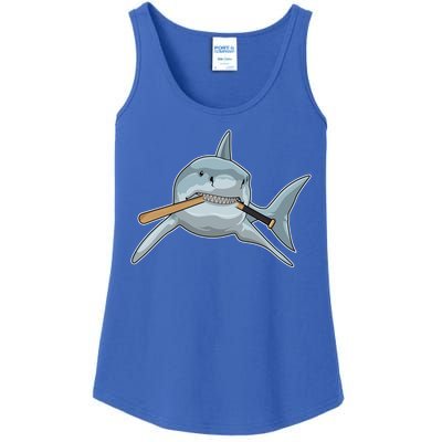 Shark Baseball Baseball Bat Sports Gift Ladies Essential Tank