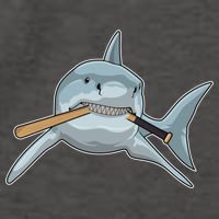 Shark Baseball Baseball Bat Sports Gift Vector Backpack