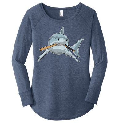 Shark Baseball Baseball Bat Sports Gift Women's Perfect Tri Tunic Long Sleeve Shirt