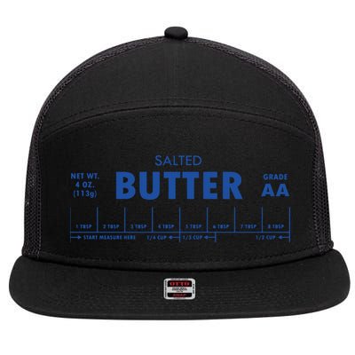 Salted Butter Baker Gift Butter Lover 7 Panel Mesh Trucker Snapback Hat