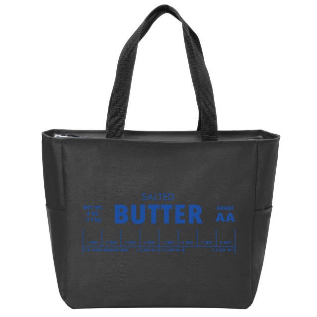 Salted Butter Baker Gift Butter Lover Zip Tote Bag
