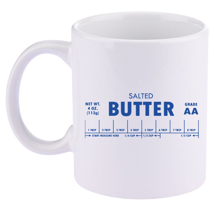 Salted Butter Baker Gift Butter Lover 11oz C Handle Ceramic Mug
