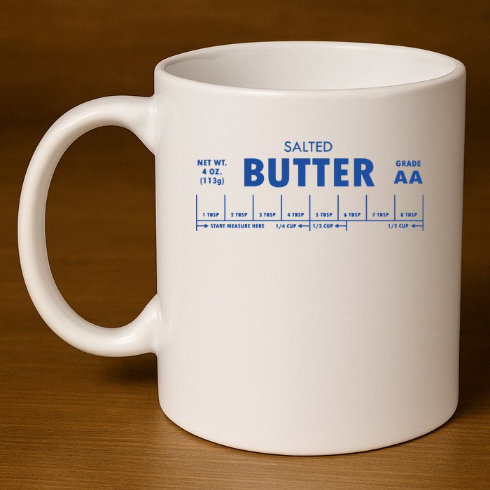 Salted Butter Baker Gift Butter Lover 11oz C Handle Ceramic Mug