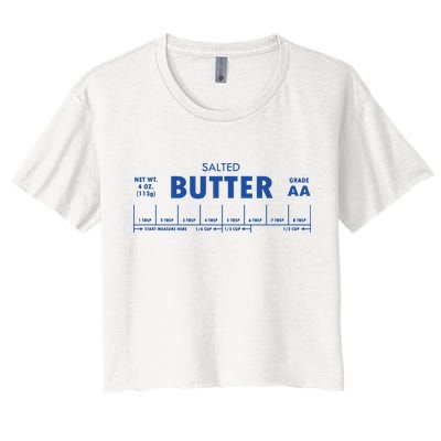 Salted Butter Baker Gift Butter Lover Women's Crop Top Tee