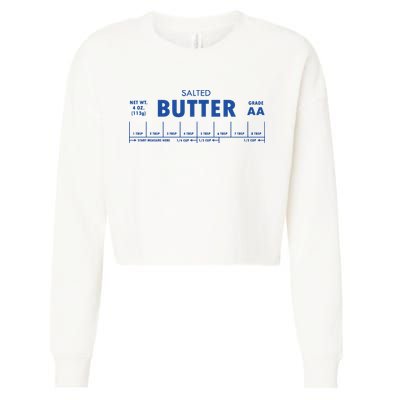 Salted Butter Baker Gift Butter Lover Cropped Pullover Crew