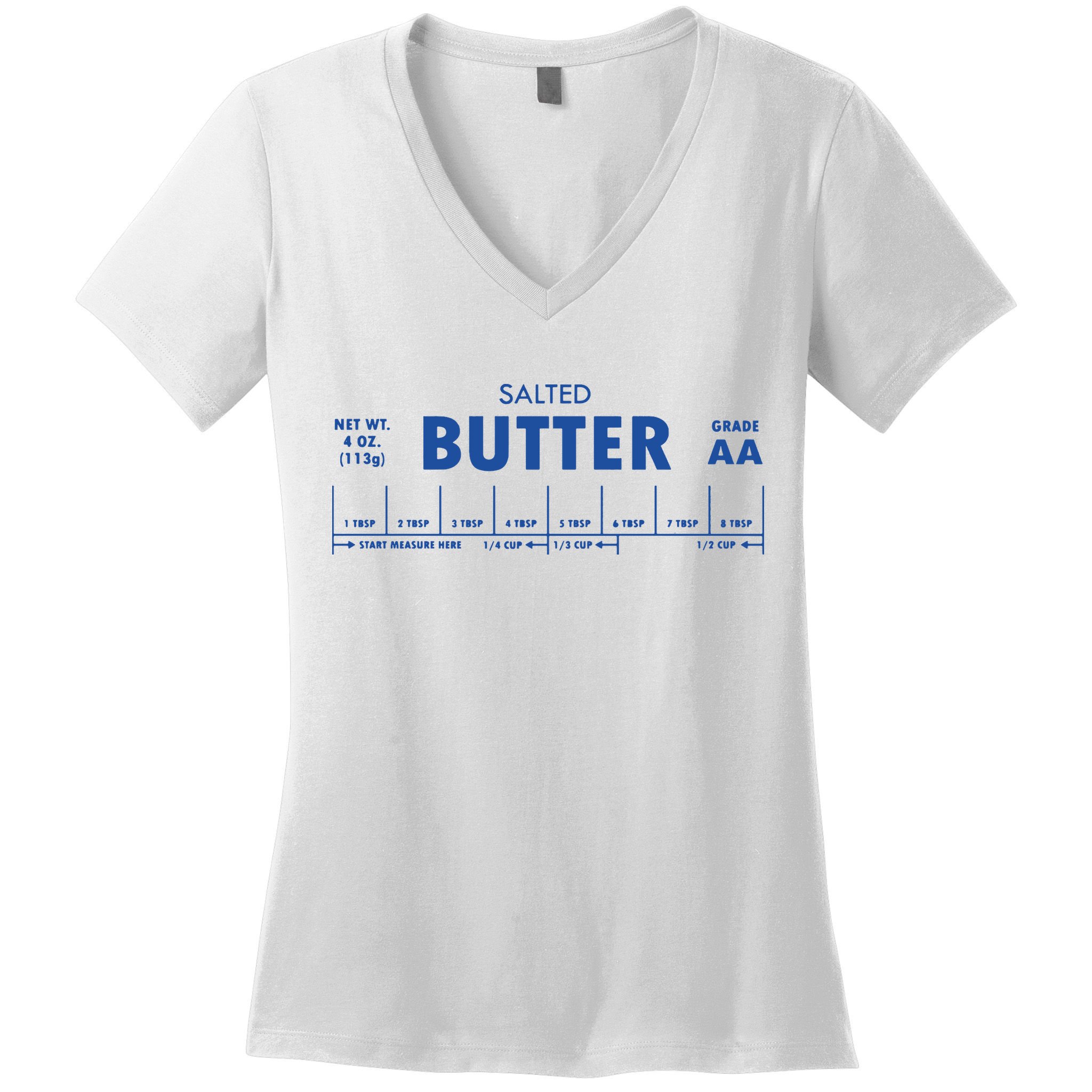 Salted Butter Baker Gift Butter Lover Women's V-Neck T-Shirt
