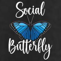 Social Butterfly Behavior Extroverted Extrovert Garment-Dyed Fleece Hoodie
