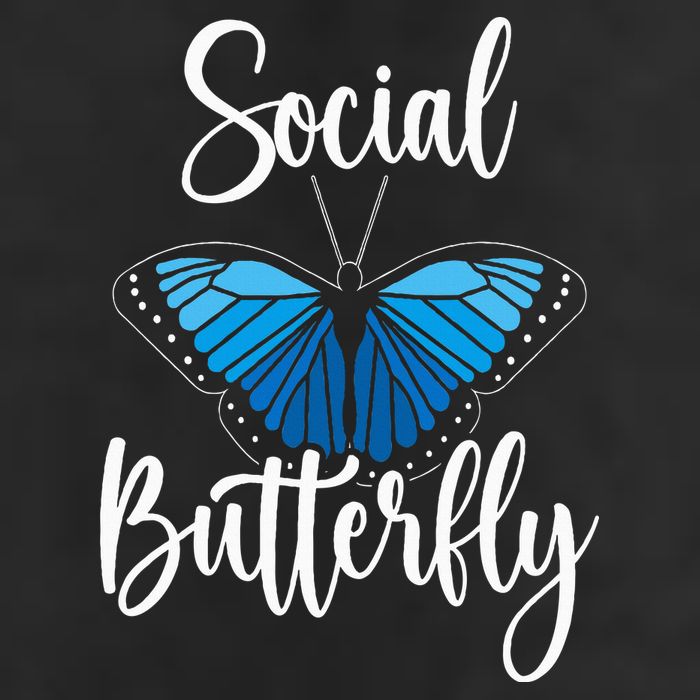Social Butterfly Behavior Extroverted Extrovert Garment-Dyed Fleece Hoodie
