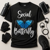 Social Butterfly Behavior Extroverted Extrovert Performance Shirt