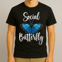 Social Butterfly Behavior Extroverted Extrovert T-Shirt
