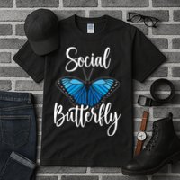Social Butterfly Behavior Extroverted Extrovert Tall T-Shirt