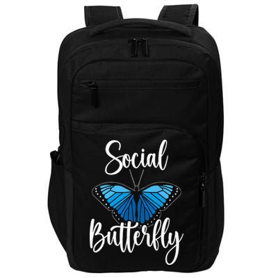 Social Butterfly Behavior Extroverted Extrovert Impact Tech Backpack