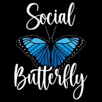 Social Butterfly Behavior Extroverted Extrovert Flat Bill Trucker Hat