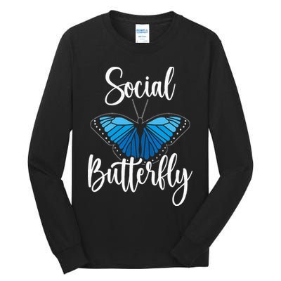 Social Butterfly Behavior Extroverted Extrovert Tall Long Sleeve T-Shirt