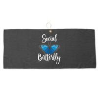 Social Butterfly Behavior Extroverted Extrovert Large Microfiber Waffle Golf Towel