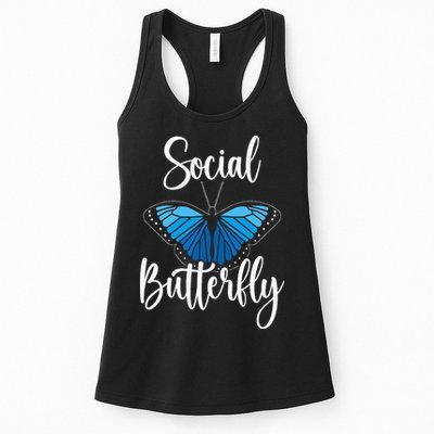 Social Butterfly Behavior Extroverted Extrovert Womens Tank Top