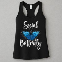 Social Butterfly Behavior Extroverted Extrovert Womens Tank Top