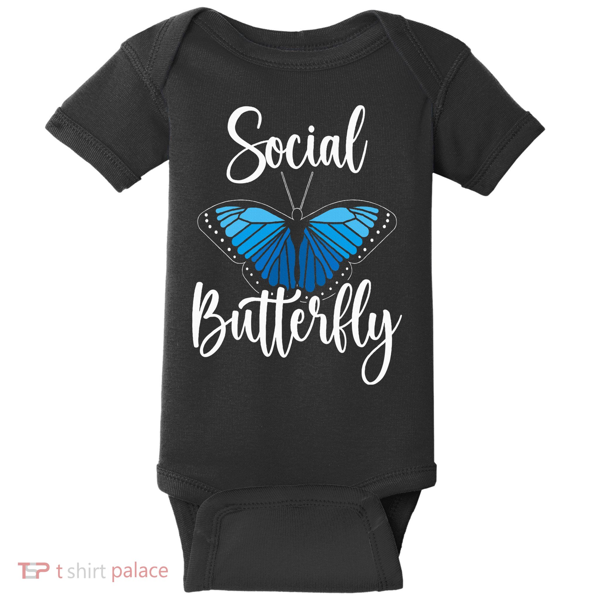 Social Butterfly Behavior Extroverted Extrovert Baby Bodysuit