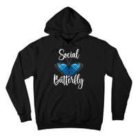Social Butterfly Behavior Extroverted Extrovert Tall Hoodie