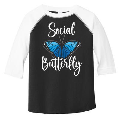 Social Butterfly Behavior Extroverted Extrovert Toddler Fine Jersey T-Shirt