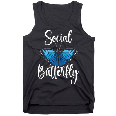 Social Butterfly Behavior Extroverted Extrovert Tank Top