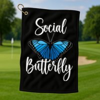 Social Butterfly Behavior Extroverted Extrovert Golf Towel
