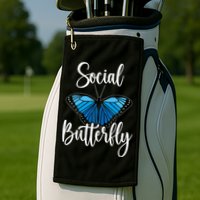 Social Butterfly Behavior Extroverted Extrovert Golf Towel