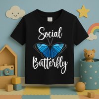 Social Butterfly Behavior Extroverted Extrovert Toddler T-Shirt