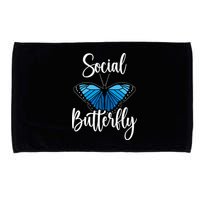 Social Butterfly Behavior Extroverted Extrovert Microfiber Hand Towel