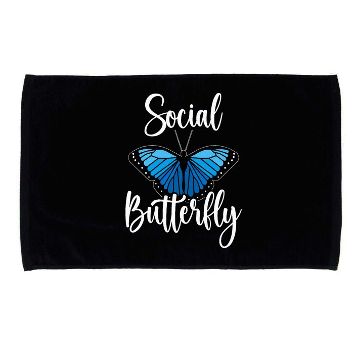 Social Butterfly Behavior Extroverted Extrovert Microfiber Hand Towel