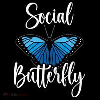 Social Butterfly Behavior Extroverted Extrovert Women's V-Neck T-Shirt