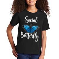 Social Butterfly Behavior Extroverted Extrovert Kids T-Shirt