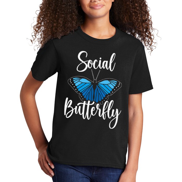 Social Butterfly Behavior Extroverted Extrovert Kids T-Shirt