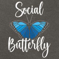 Social Butterfly Behavior Extroverted Extrovert Cotton Canvas Backpack