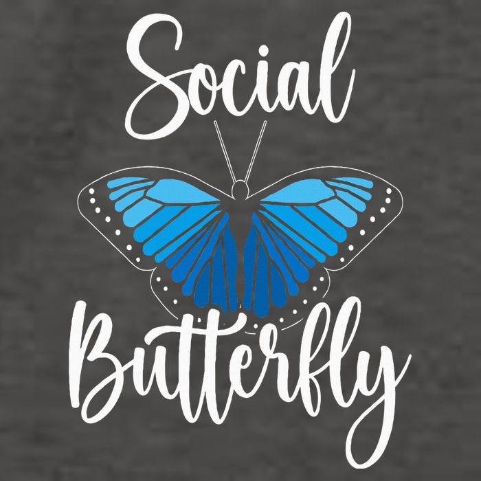 Social Butterfly Behavior Extroverted Extrovert Vector Backpack